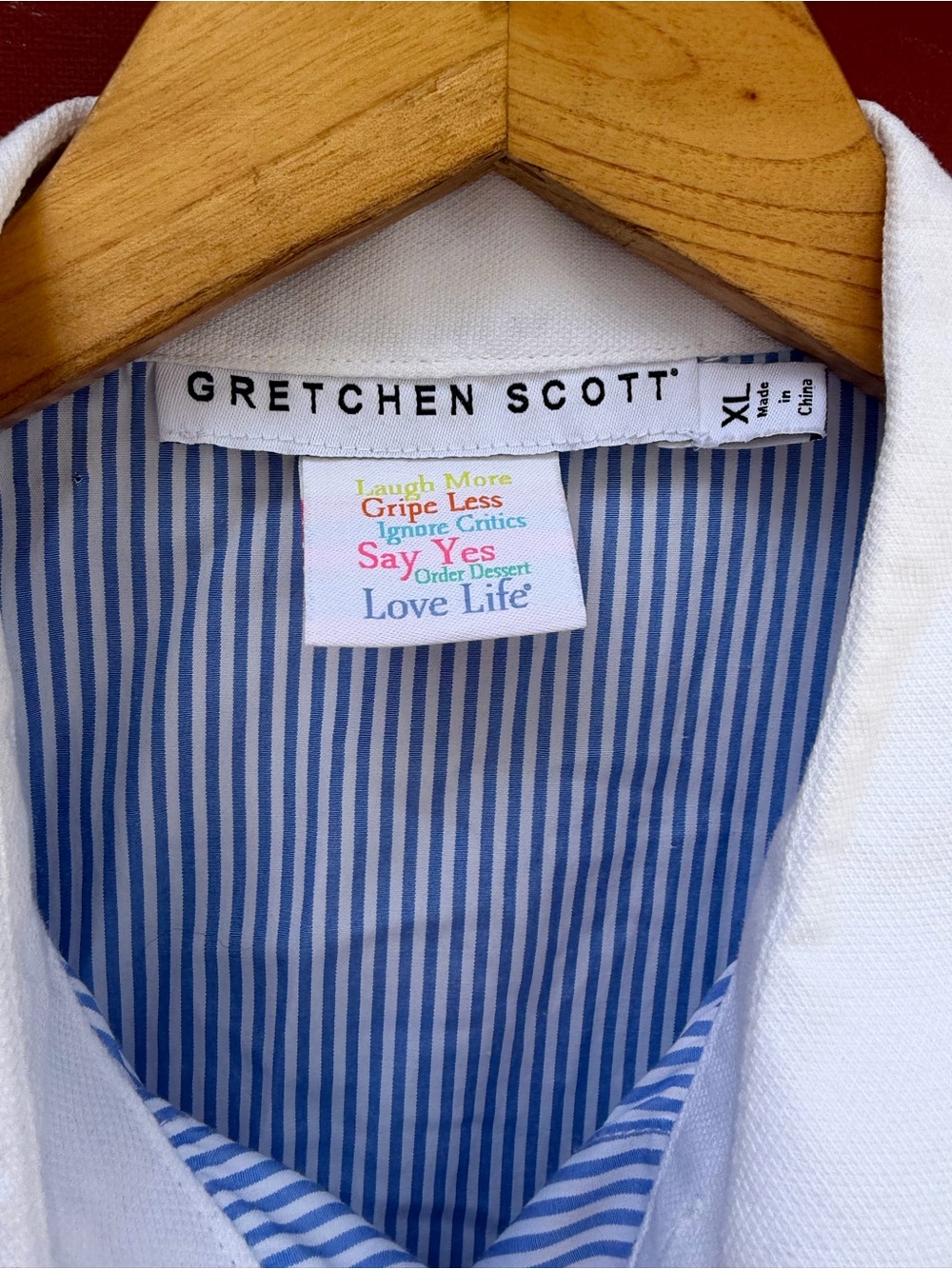 Gretchen Scott Striped Button Down Blouse - Picture 3 of 4